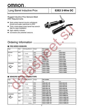 E2E2-X10B1 datasheet  